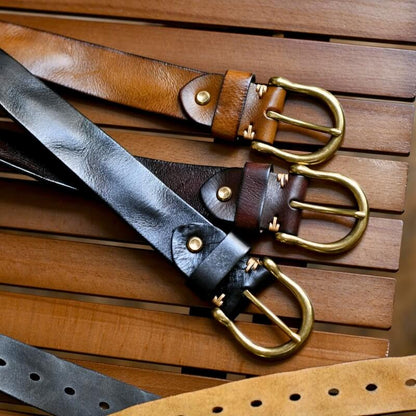 Heritage Horseshoe Leather Belt