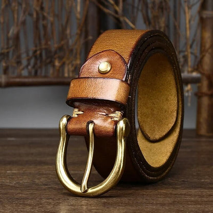 Heritage Horseshoe Leather Belt