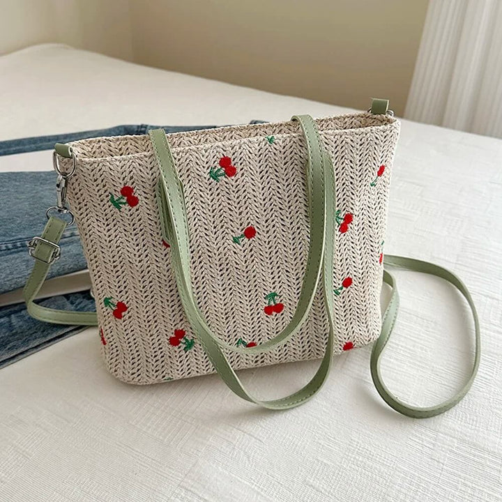 Cherry Vine Weave Tote