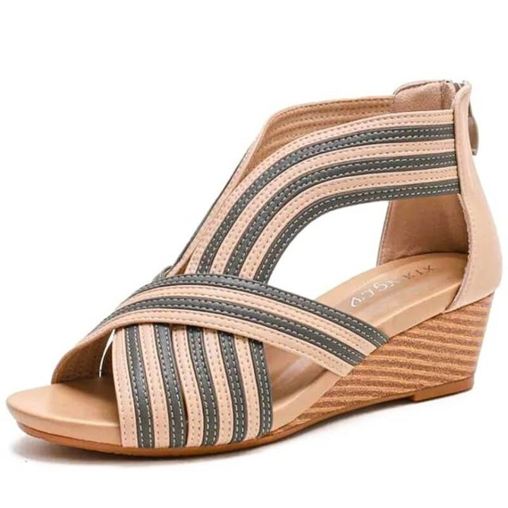 Olivia Bloom Wedge Sandals