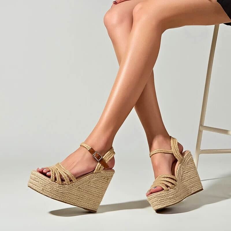 Claire Espadrille Ankle Strap Wedge Sandal