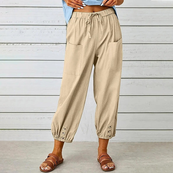 Seaside Breeze Cotton-Linen Pants