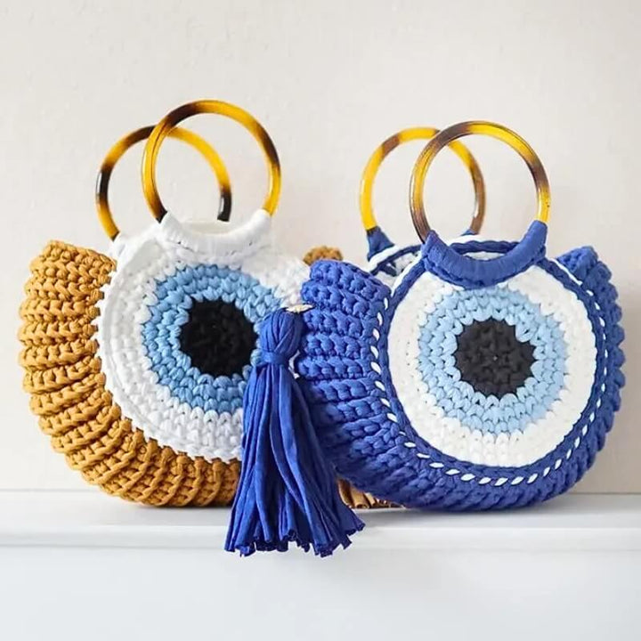 Evil Eye Crochet Bag