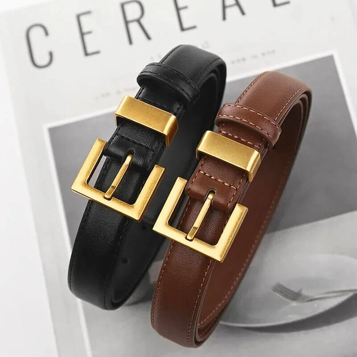 Chiara Square Leather Belt