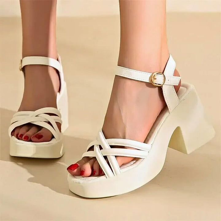 Olivia Ankle Strap Platform Sandal