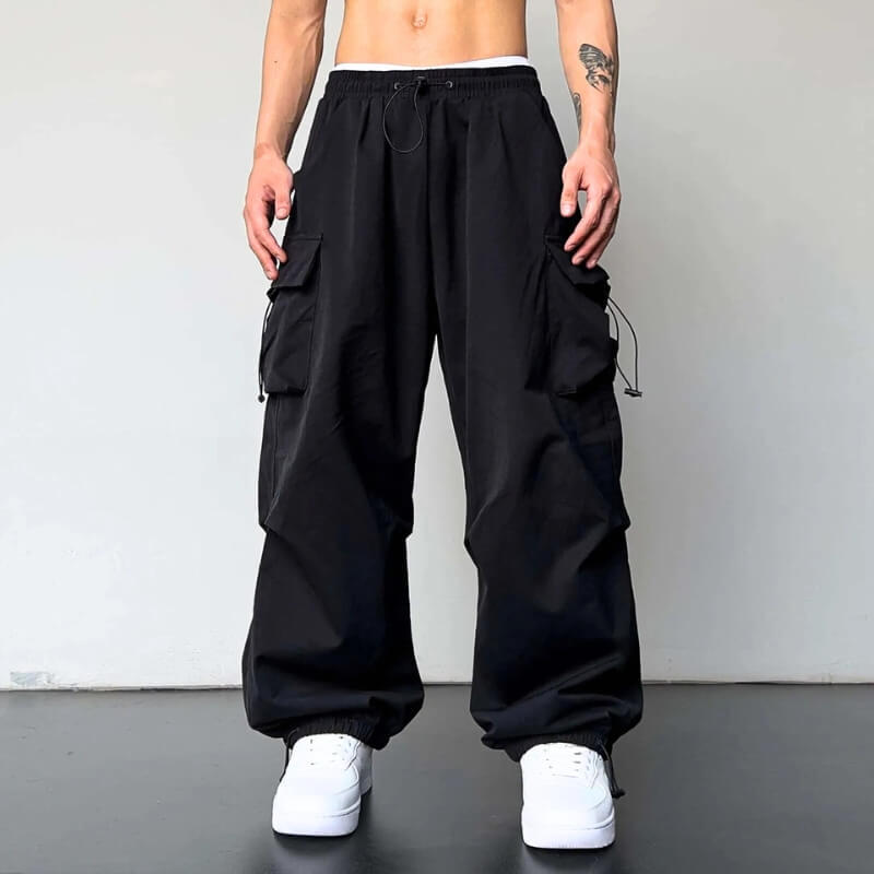 Wide Stride Cargo Joggers