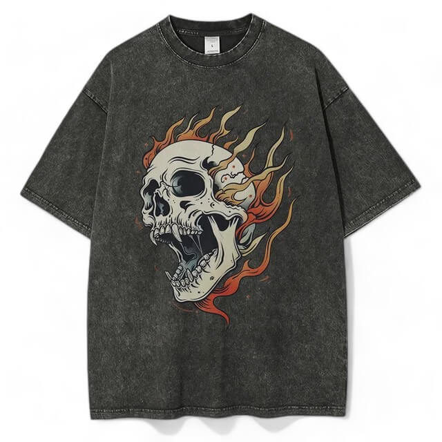 Skull On Fire Tee