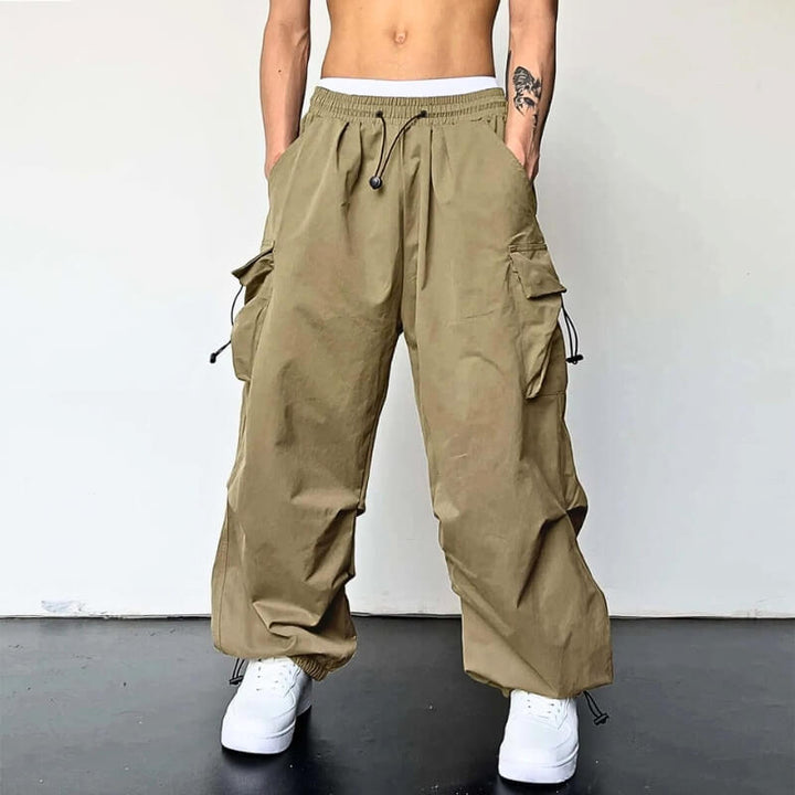 Wide Stride Cargo Joggers