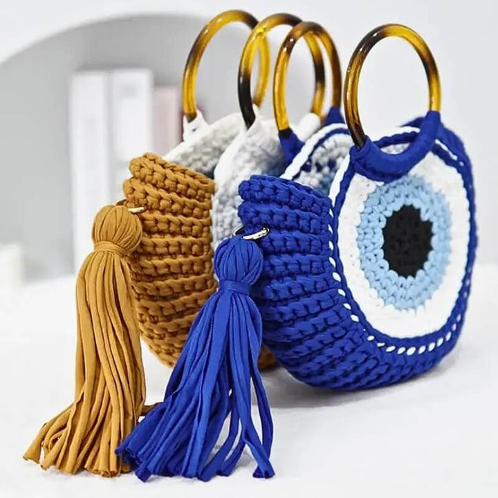 Evil Eye Crochet Bag