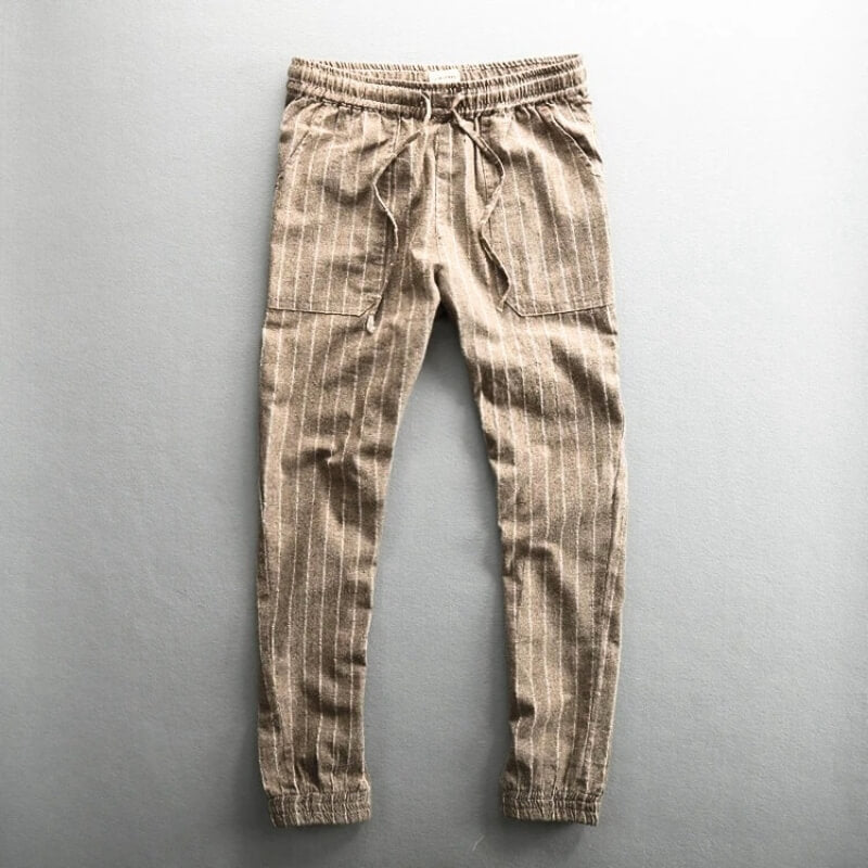 South Beach Pinstripe Linen Pants