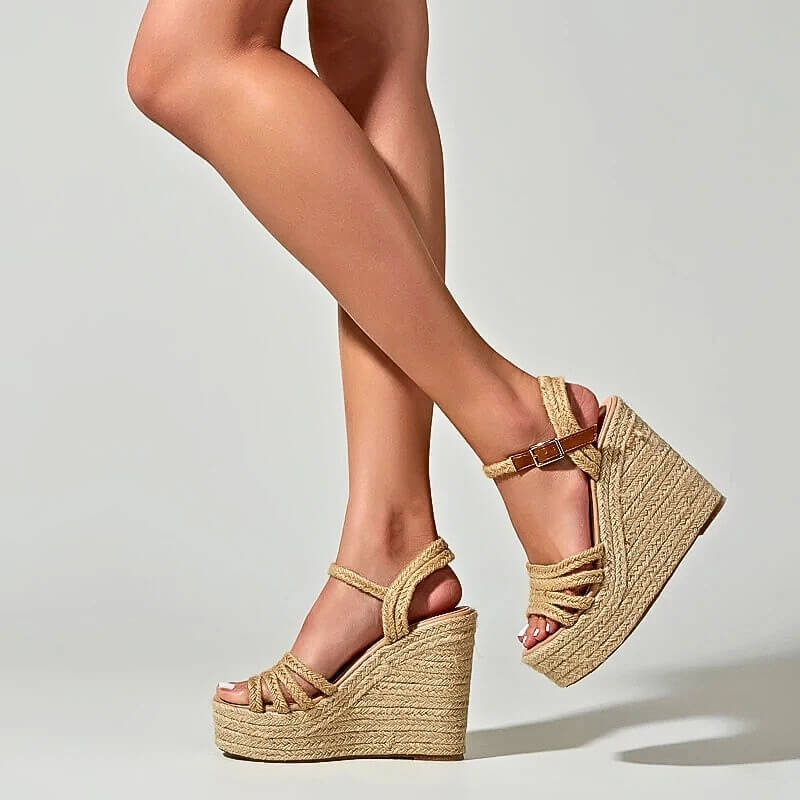 Claire Espadrille Ankle Strap Wedge Sandal