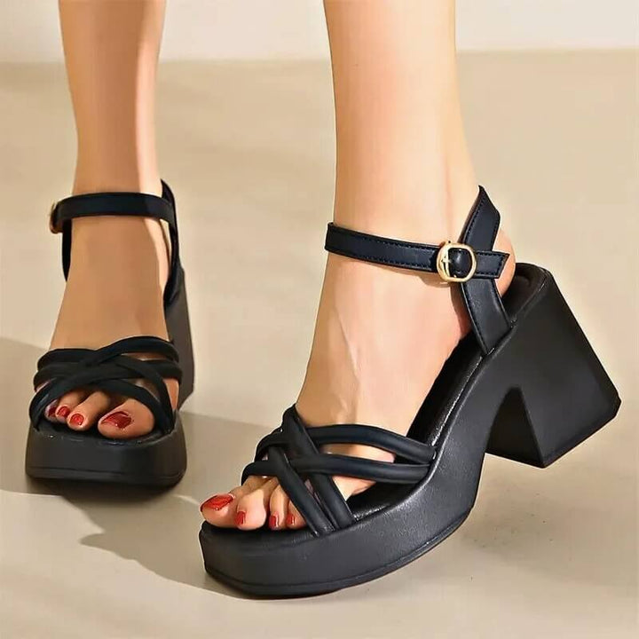 Olivia Ankle Strap Platform Sandal