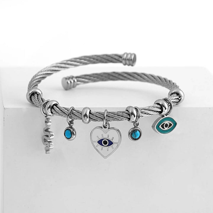 Twisted Evil Eye Bracelet