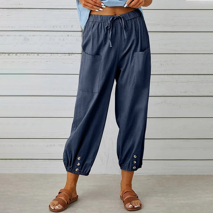 Seaside Breeze Cotton-Linen Pants