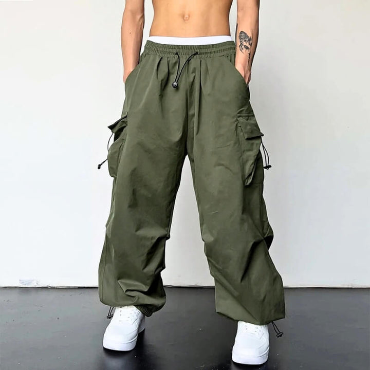 Wide Stride Cargo Joggers