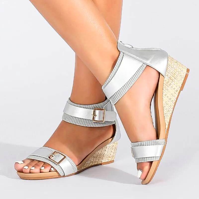 Stella Ankle Strap Platform Wedge Sandal