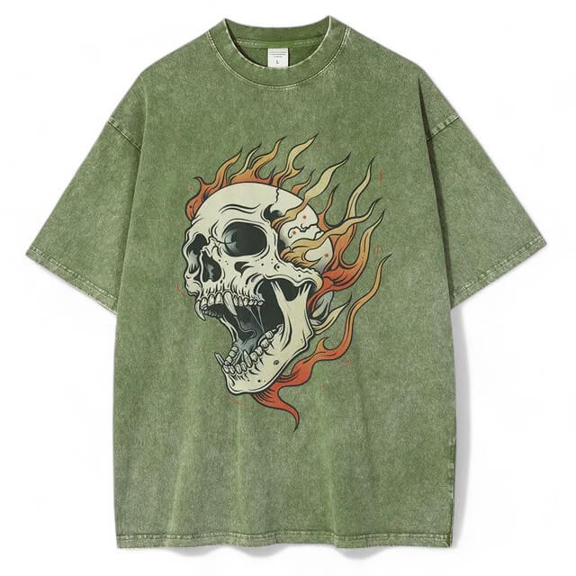 Skull On Fire Tee