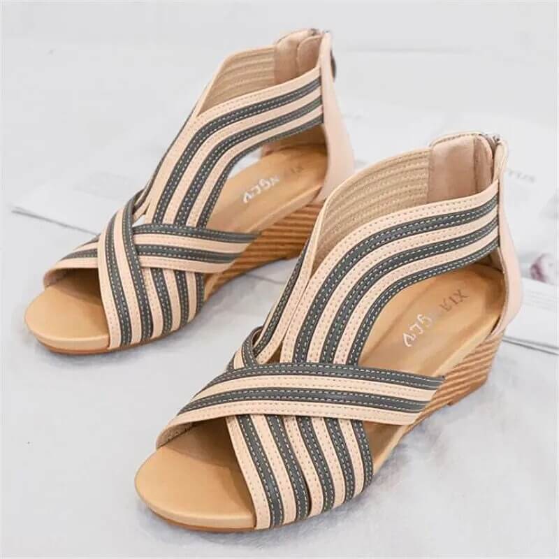 Olivia Bloom Wedge Sandals