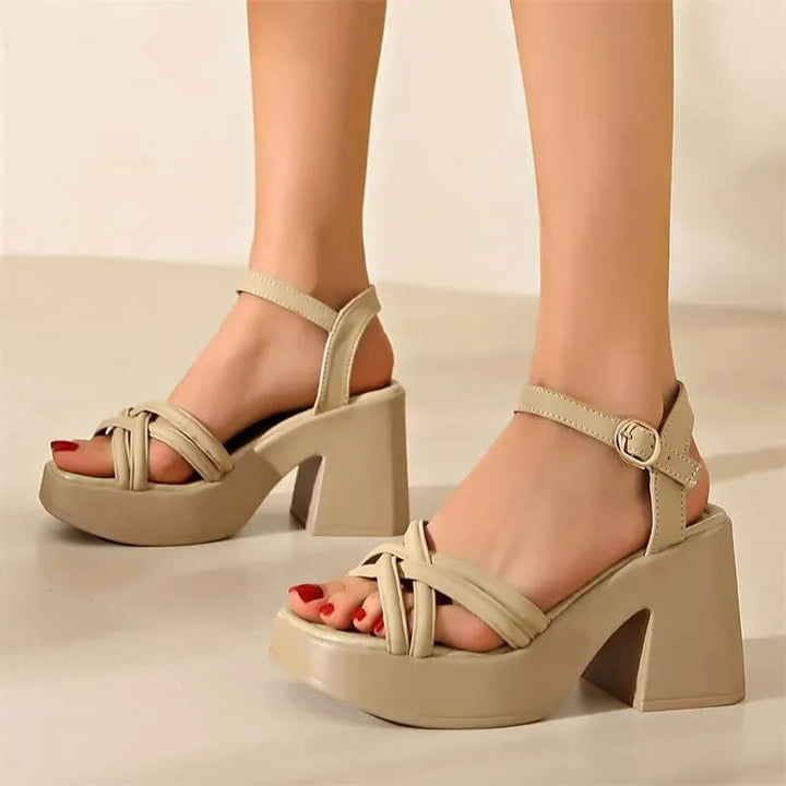 Olivia Ankle Strap Platform Sandal