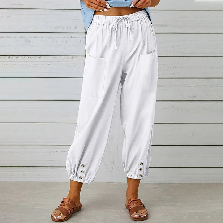 Seaside Breeze Cotton-Linen Pants