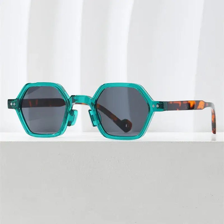 Vibrant Hexagon Retro Sunglasses