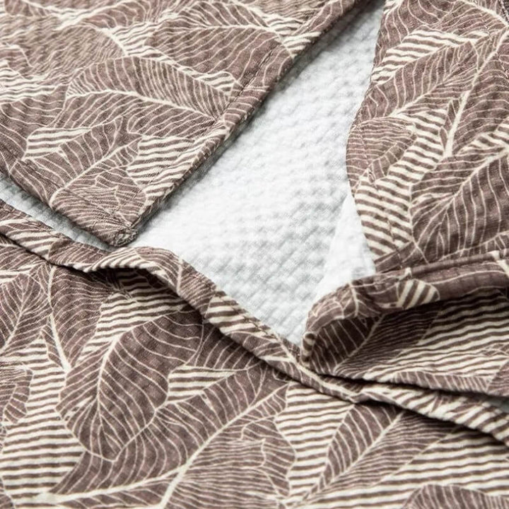 Leaf Motif Jacquard Shirt