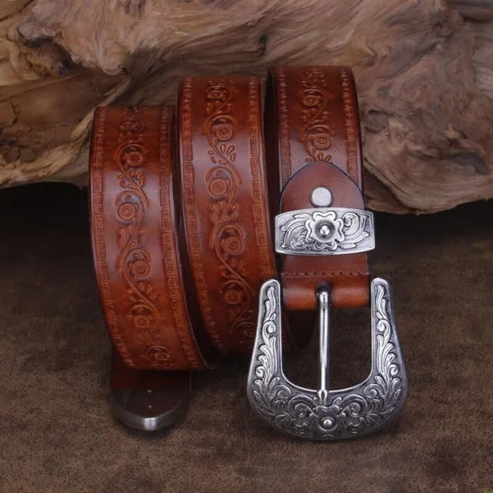 Longhorn Leather Belt