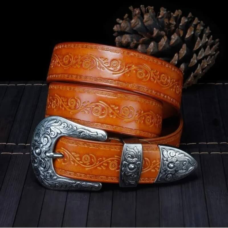 Longhorn Leather Belt