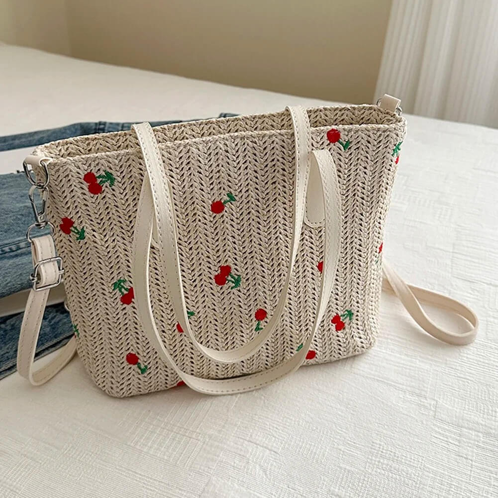 Cherry Vine Weave Tote