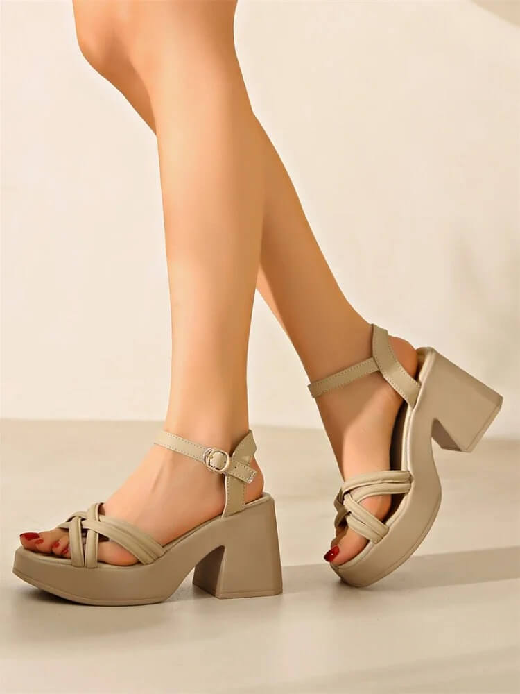 Olivia Ankle Strap Platform Sandal