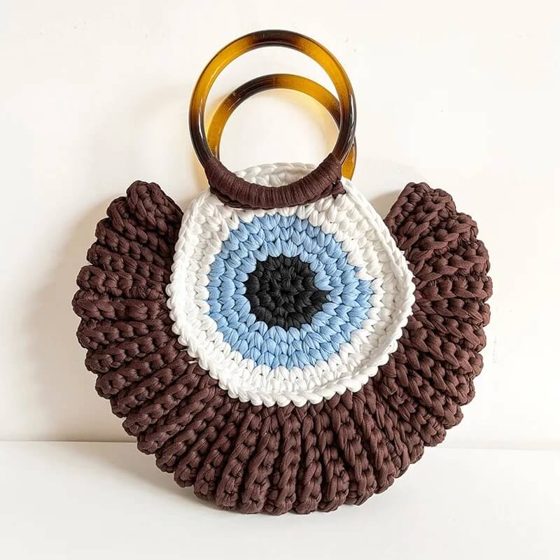 Evil Eye Crochet Bag