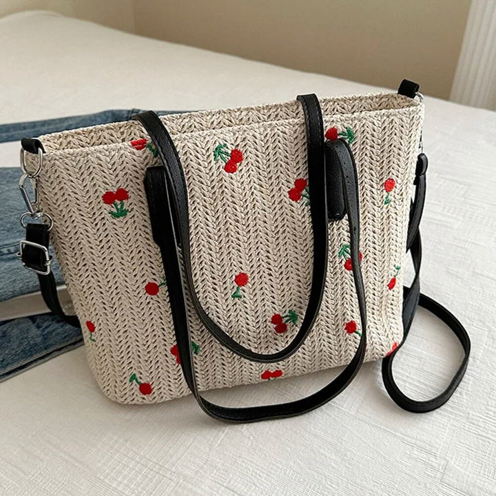 Cherry Vine Weave Tote