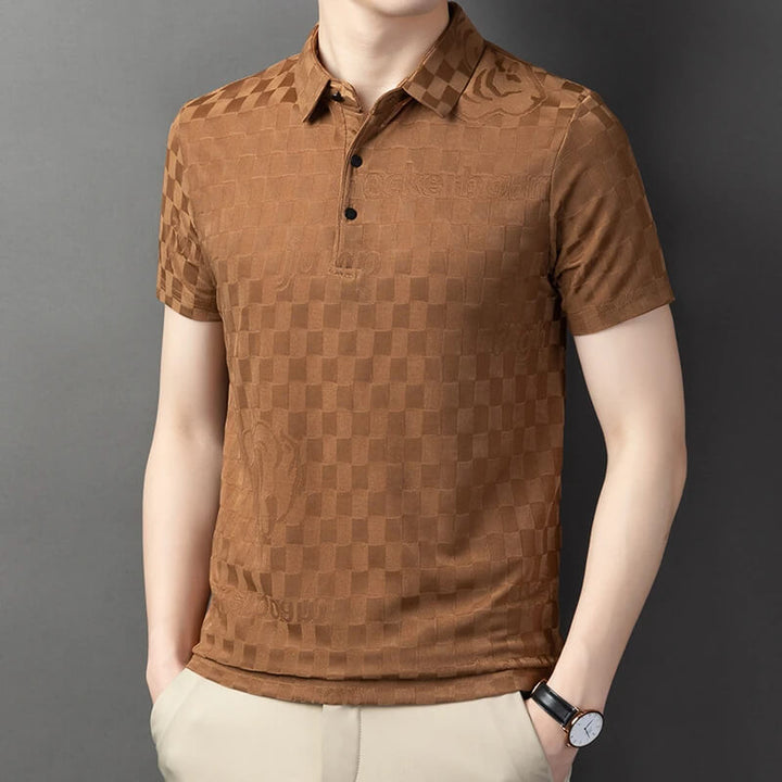 Jax Checkers Jacquard Polo