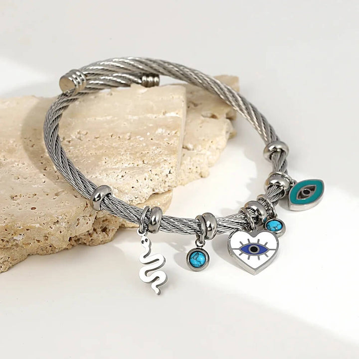 Twisted Evil Eye Bracelet