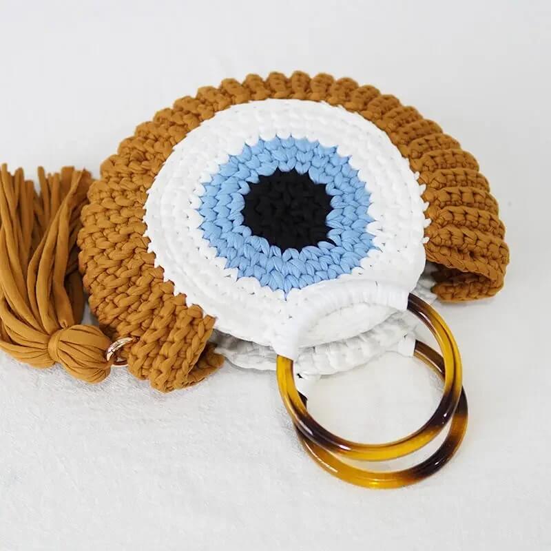 Evil Eye Crochet Bag