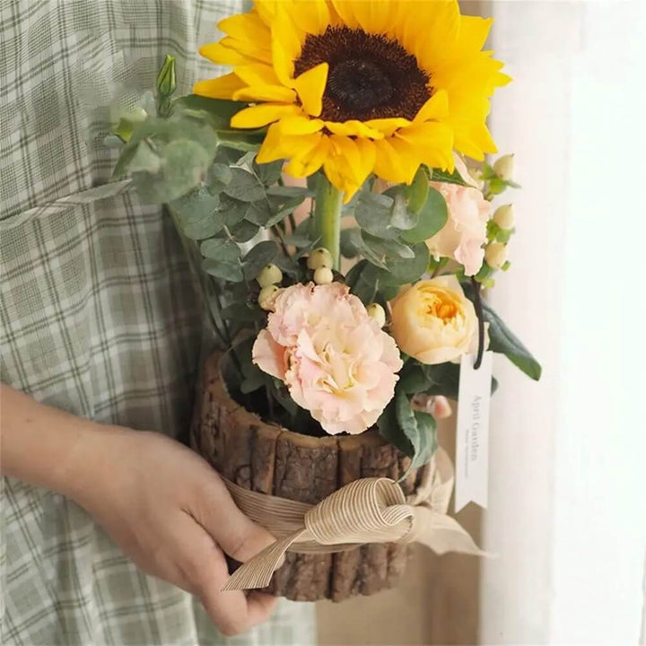 Rustic Barkwood Planter