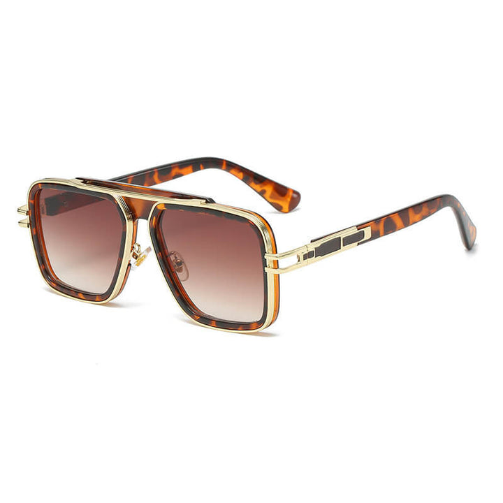 Golden Shine Double-Rim Sunglasses