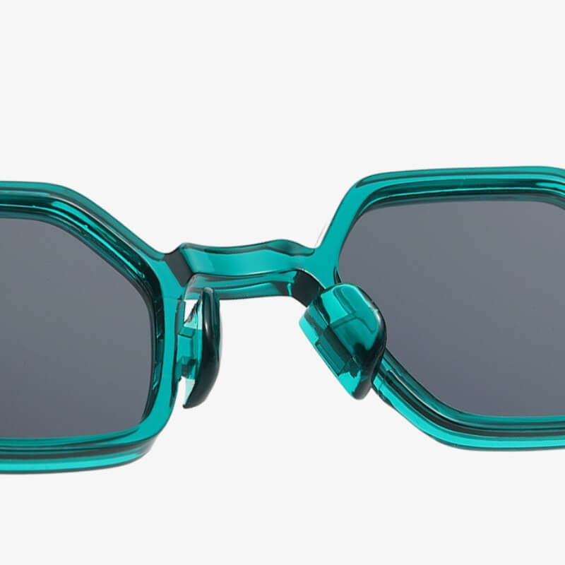 Vibrant Hexagon Retro Sunglasses