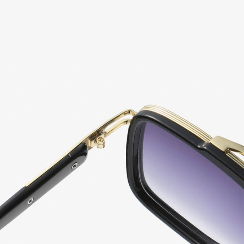 Golden Shine Double-Rim Sunglasses