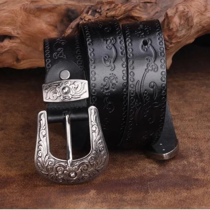 Longhorn Leather Belt