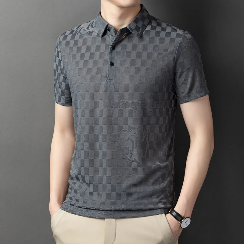 Jax Checkers Jacquard Polo