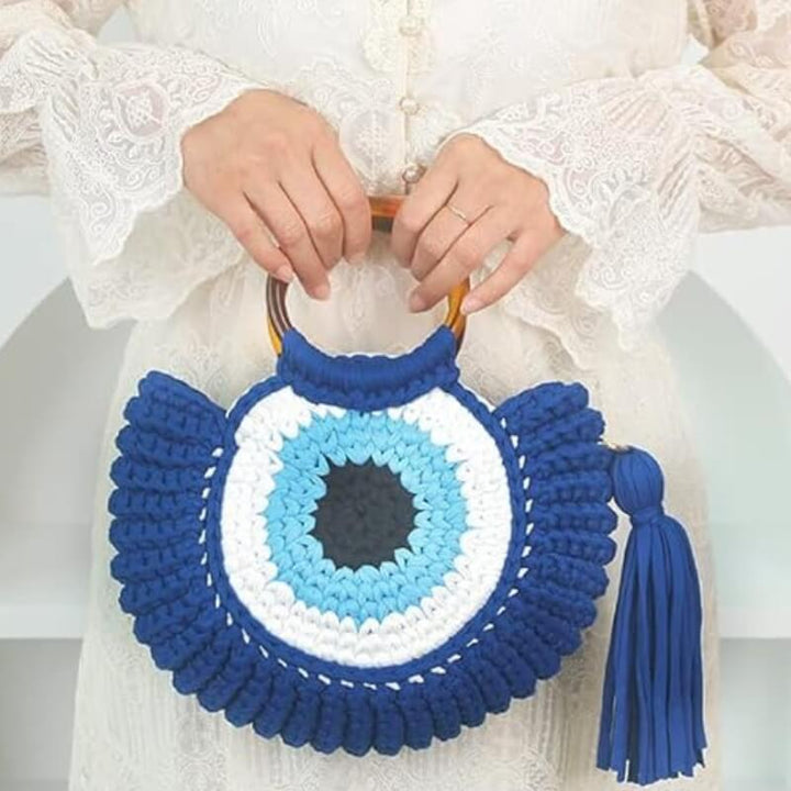 Evil Eye Crochet Bag