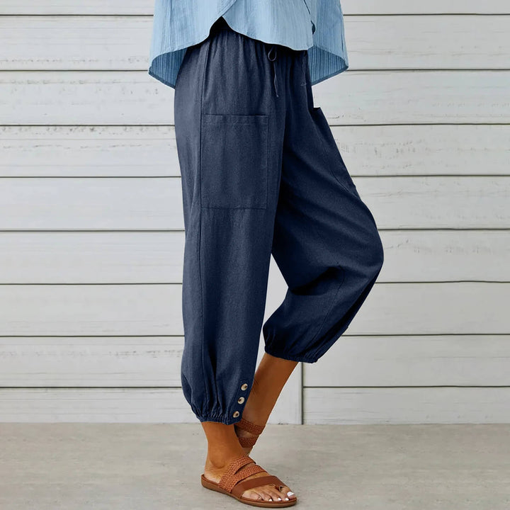 Seaside Breeze Cotton-Linen Pants