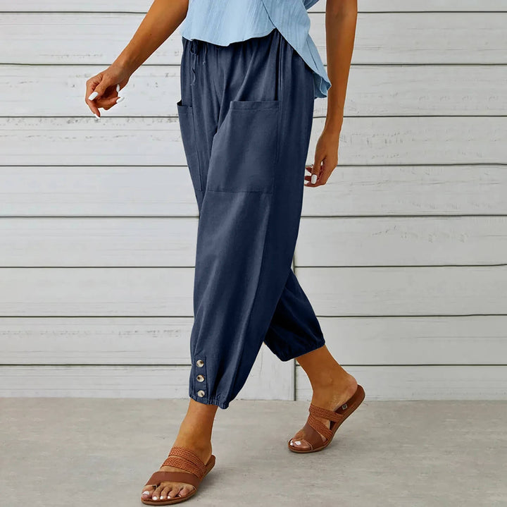 Seaside Breeze Cotton-Linen Pants