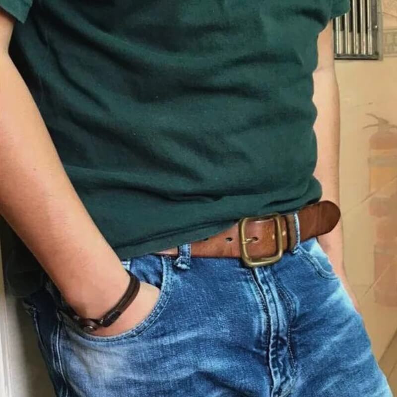 Square Legacy Leather Belt