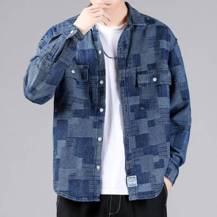 Patched Denim Shirt