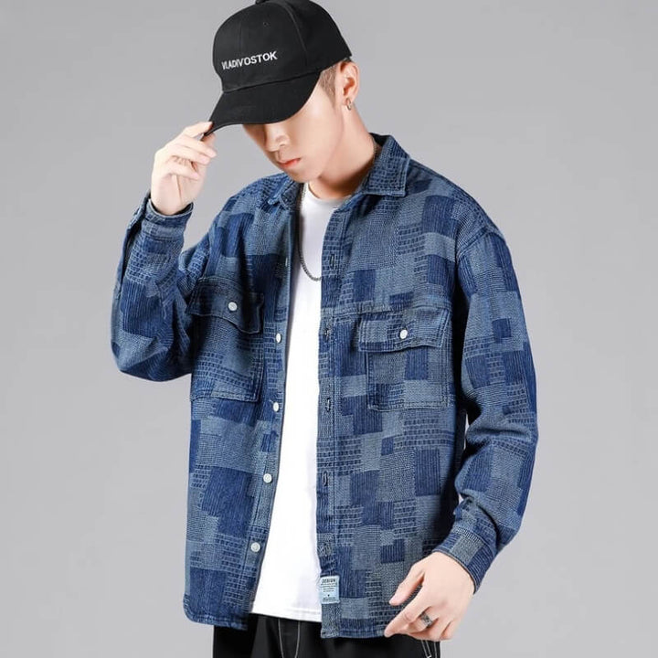 Patched Denim Shirt