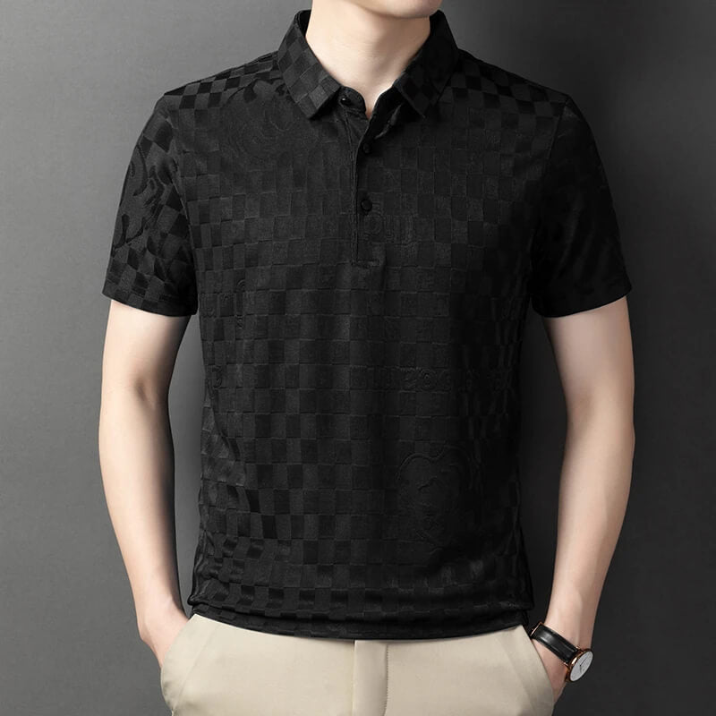 Jax Checkers Jacquard Polo