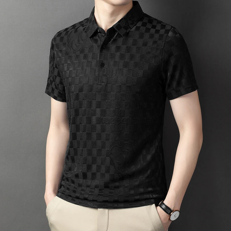 Jax Checkers Jacquard Polo