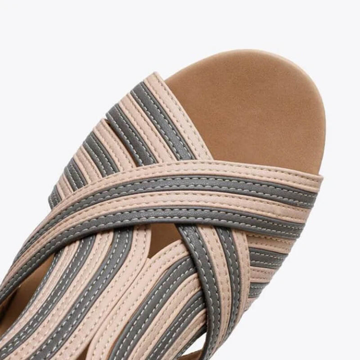 Olivia Bloom Wedge Sandals